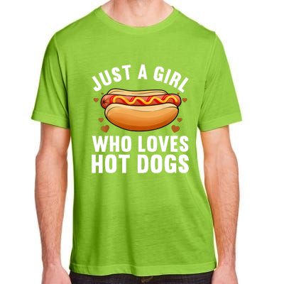 Funny Hot Dog Design Girls Food Hotdog Lovers Adult ChromaSoft Performance T-Shirt