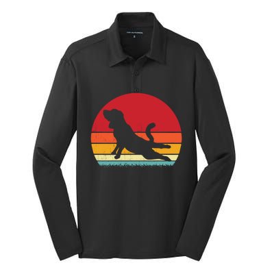 Funny Hound Dogs Owner Beagle Yoga Pose Yoga Lovers Gift Silk Touch Performance Long Sleeve Polo