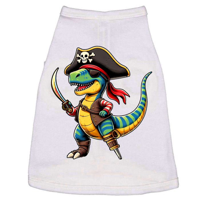 Funny Halloween Dinosaur Trex Pirate Doggie Tank