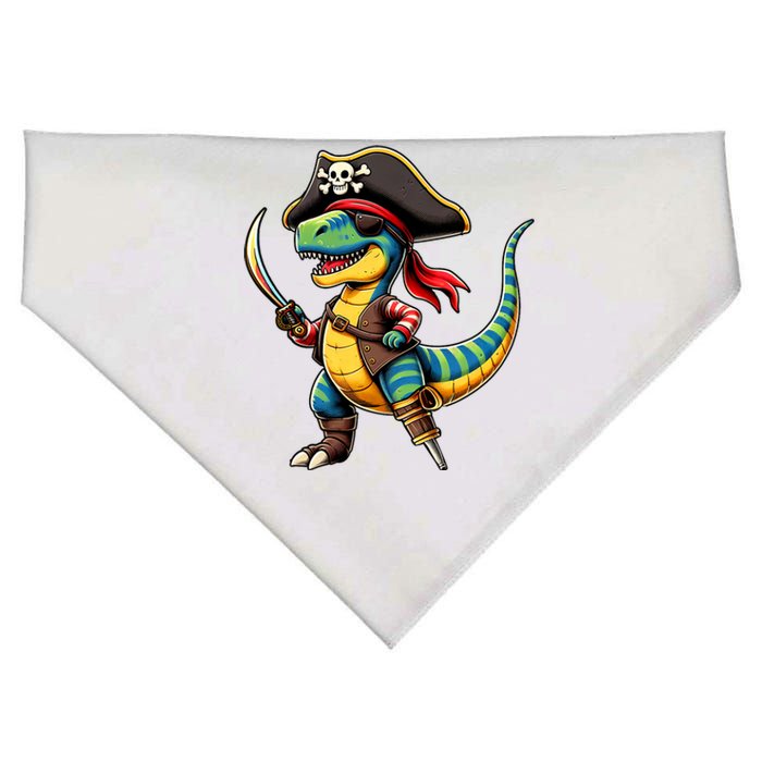 Funny Halloween Dinosaur Trex Pirate USA-Made Doggie Bandana