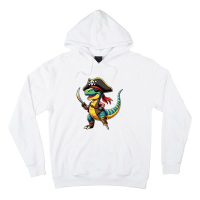 Funny Halloween Dinosaur Trex Pirate Hoodie