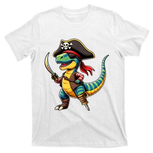 Funny Halloween Dinosaur Trex Pirate T-Shirt