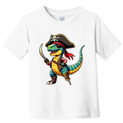 Funny Halloween Dinosaur Trex Pirate Toddler T-Shirt