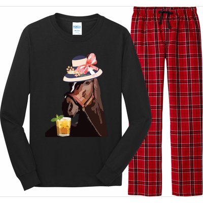 Funny Horse Derby Party Long Sleeve Pajama Set