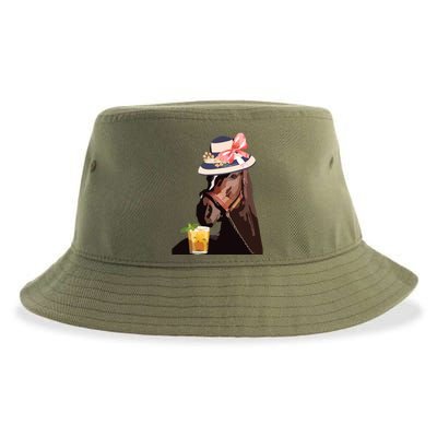 Funny Horse Derby Party Sustainable Bucket Hat