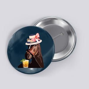 Funny Horse Derby Party Button