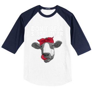 Funny Heifer Design For Women Girls Heifer Dairy Cow Lovers Baseball Sleeve Shirt