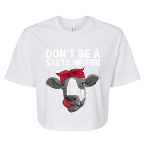 Funny Heifer Design For Women Girls Heifer Dairy Cow Lovers Bella+Canvas Jersey Crop Tee