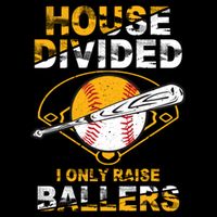 Funny House Divided I Only Raise Ballers Softball Baseball Gift Cooling Performance Crew T-Shirt