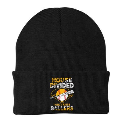 Funny House Divided I Only Raise Ballers Softball Baseball Gift Beanie