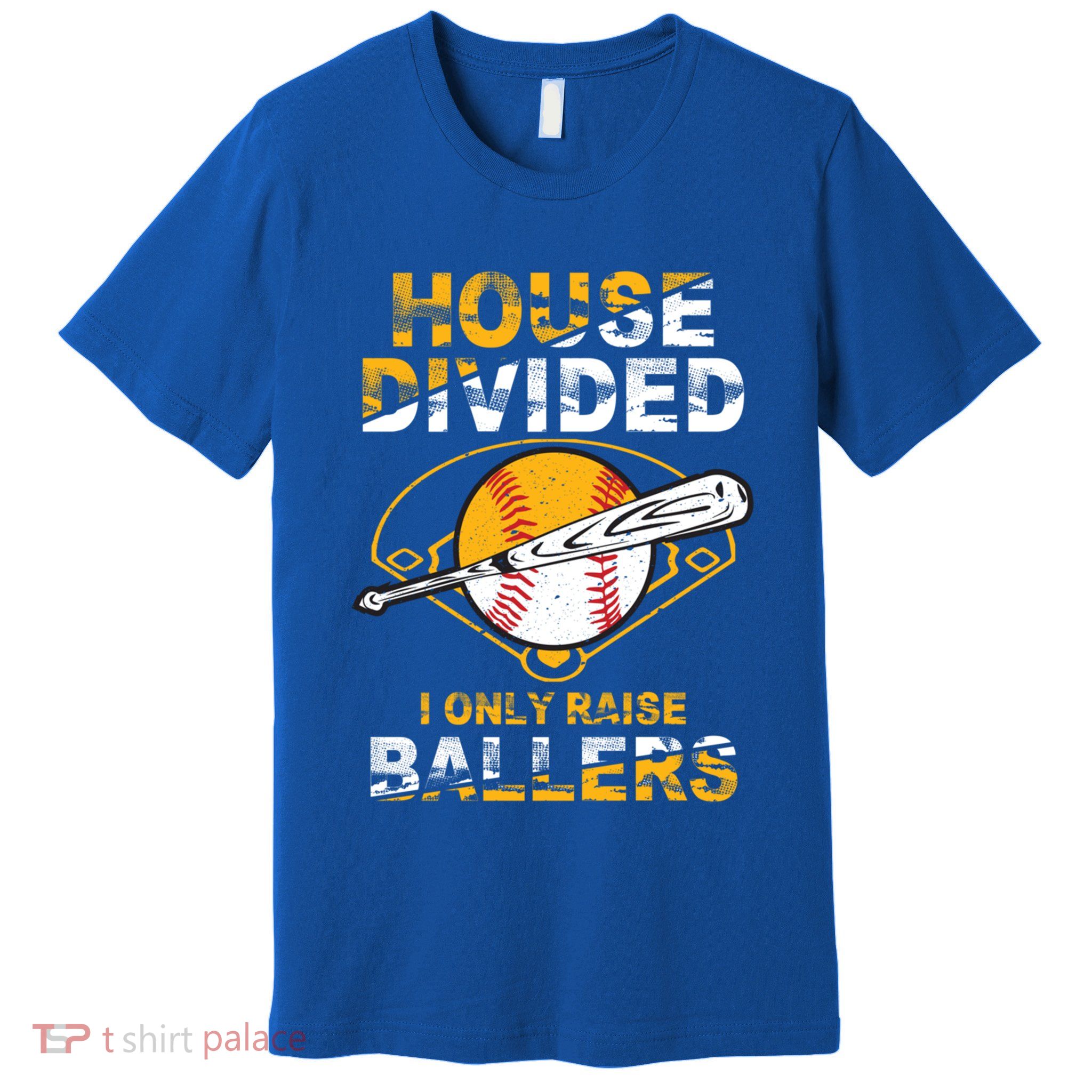 Funny House Divided I Only Raise Ballers Softball Baseball Gift Premium T-Shirt