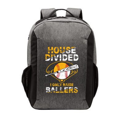 Funny House Divided I Only Raise Ballers Softball Baseball Gift Vector Backpack