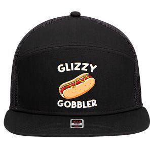 Funny Hot Dog Glizzy Gobbler Number One Glizzy Gladiator 7 Panel Mesh Trucker Snapback Hat