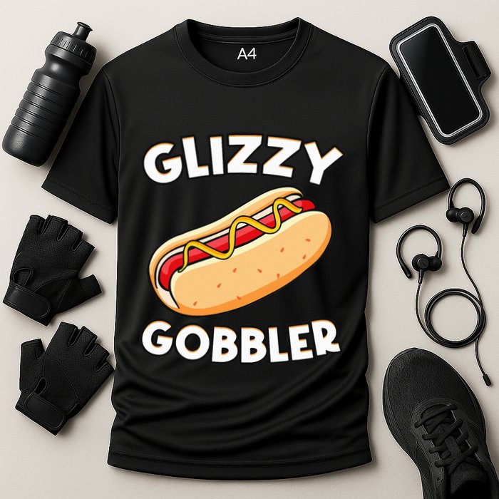 Funny Hot Dog Glizzy Gobbler Number One Glizzy Gladiator Cooling Performance Crew T-Shirt
