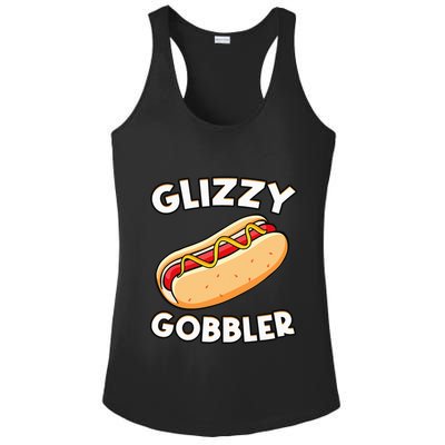 Funny Hot Dog Glizzy Gobbler Number One Glizzy Gladiator Ladies PosiCharge Competitor Racerback Tank