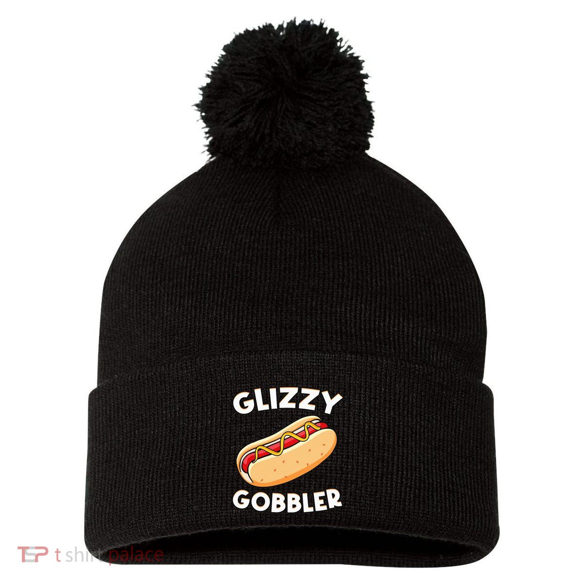 Funny Hot Dog Glizzy Gobbler Number One Glizzy Gladiator Pom Pom 12in Knit Beanie