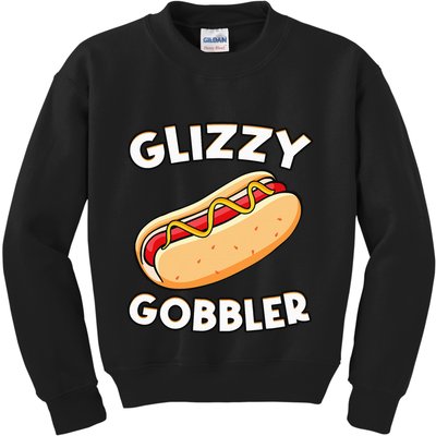 Funny Hot Dog Glizzy Gobbler Number One Glizzy Gladiator Kids Sweatshirt