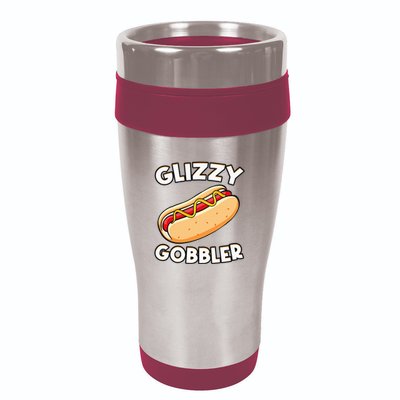Funny Hot Dog Glizzy Gobbler Number One Glizzy Gladiator 16oz Travel Tumbler