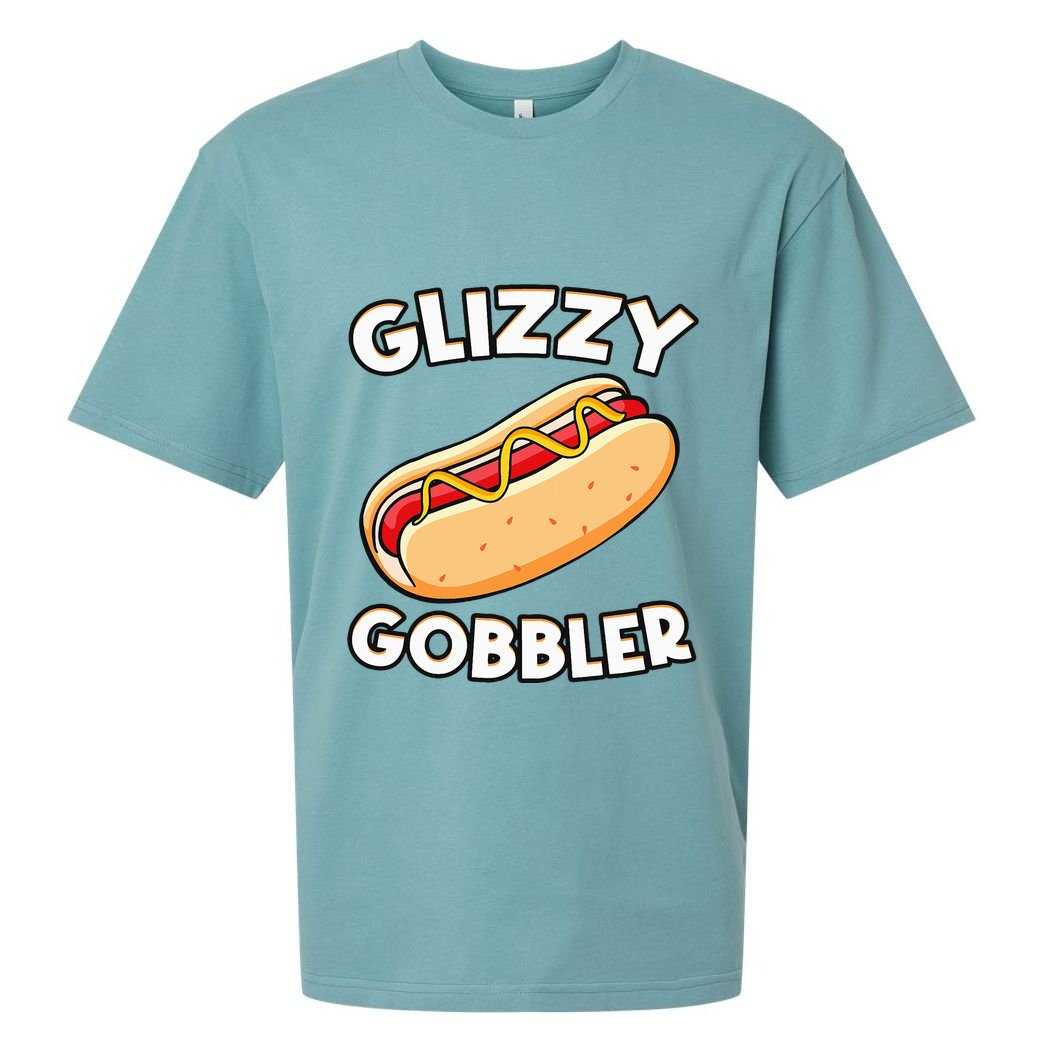 Funny Hot Dog Glizzy Gobbler Number One Glizzy Gladiator Sueded Cloud Jersey T-Shirt