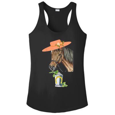 Funny Horse Derby Party Ladies PosiCharge Competitor Racerback Tank