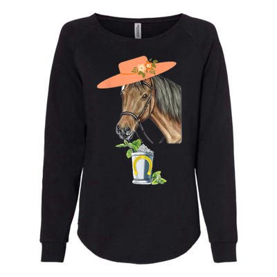 Funny Horse Derby Party Womens California Wash Sweatshirt