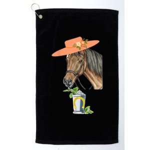 Funny Horse Derby Party Platinum Collection Golf Towel