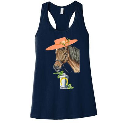 Funny Horse Derby Party Women's Racerback Tank