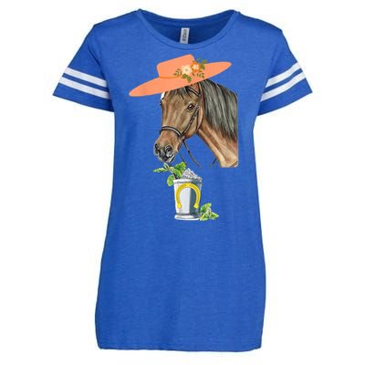 Funny Horse Derby Party Enza Ladies Jersey Football T-Shirt