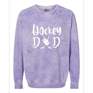 Funny Hockey Dad Gift Father's Day Colorblast Crewneck Sweatshirt