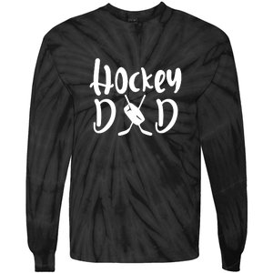 Funny Hockey Dad Gift Father's Day Tie-Dye Long Sleeve Shirt