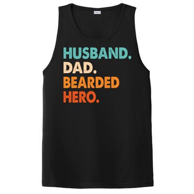 Funny Husband Dad Beard Legend Vintage Bearded PosiCharge Competitor Tank