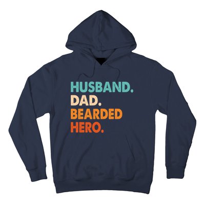 Funny Husband Dad Beard Legend Vintage Bearded Hoodie