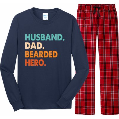 Funny Husband Dad Beard Legend Vintage Bearded Long Sleeve Pajama Set