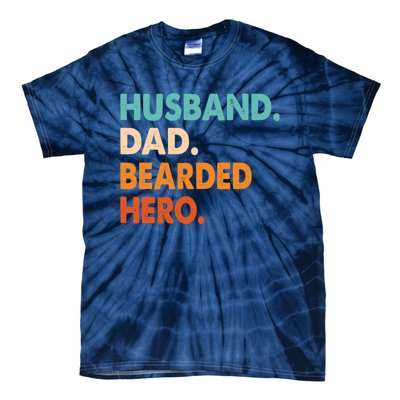 Funny Husband Dad Beard Legend Vintage Bearded Tie-Dye T-Shirt