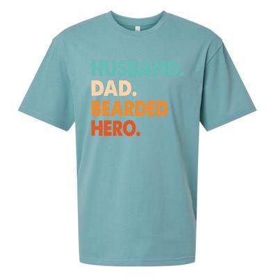 Funny Husband Dad Beard Legend Vintage Bearded Sueded Cloud Jersey T-Shirt