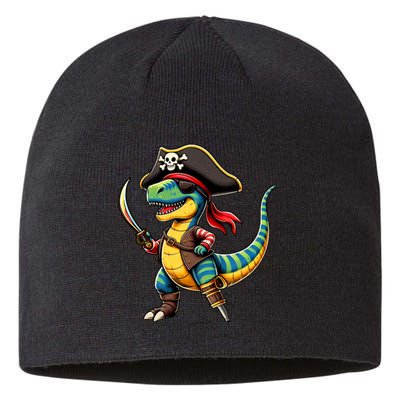 Funny Halloween Dinosaur Trex Pirate Sustainable Beanie