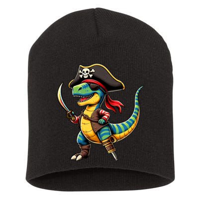 Funny Halloween Dinosaur Trex Pirate Short Acrylic Beanie