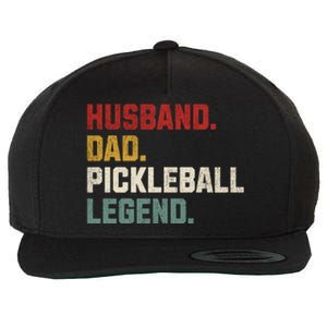 Funny Husband Dad Pickleball Legend FatherS Day Gift Wool Snapback Cap