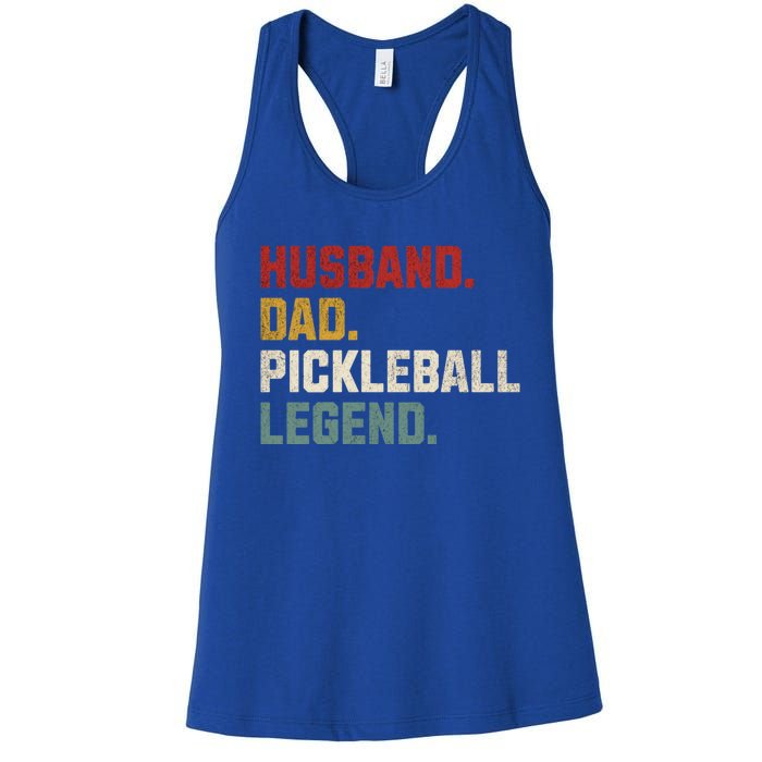 Funny Husband Dad Pickleball Legend FatherS Day Gift Women's Racerback Tank