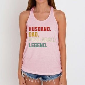 Funny Husband Dad Pickleball Legend FatherS Day Gift Women's Knotted Racerback Tank