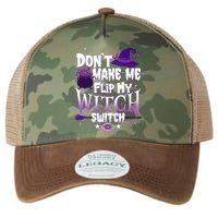 Funny Halloween Don't Make Me Flip My Witch Switch Legacy Tie Dye Trucker Hat