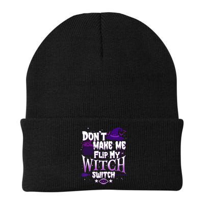 Funny Halloween Don't Make Me Flip My Witch Switch Beanie