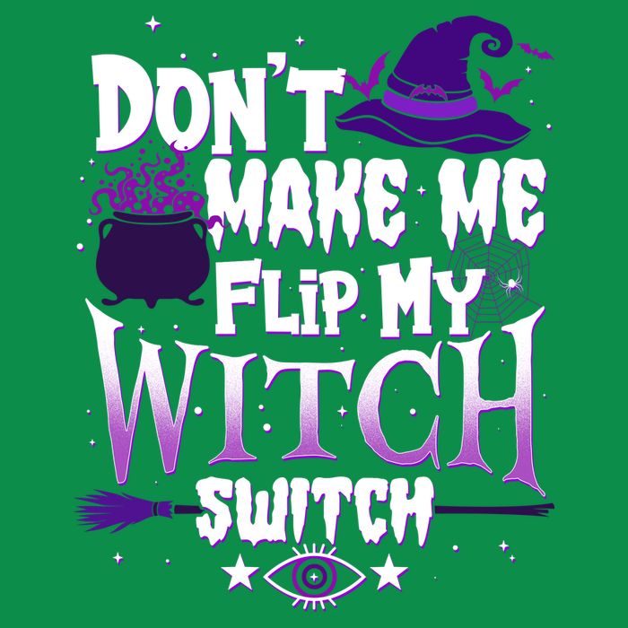 Funny Halloween Don't Make Me Flip My Witch Switch T-Shirt