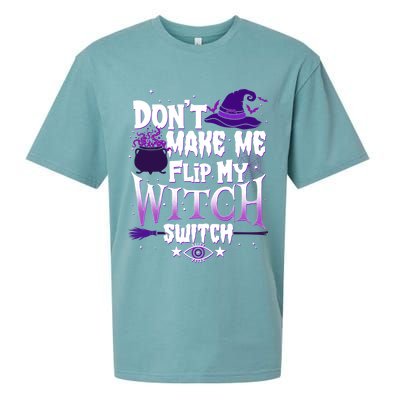 Funny Halloween Don't Make Me Flip My Witch Switch Sueded Cloud Jersey T-Shirt