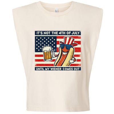 Funny Hot Dog 4th Of July Wiener Garment-Dyed Women's Muscle Tee