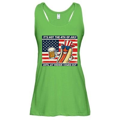 Funny Hot Dog 4th Of July Wiener Ladies Essential Flowy Tank