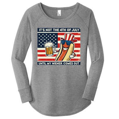 Funny Hot Dog 4th Of July Wiener Women's Perfect Tri Tunic Long Sleeve Shirt