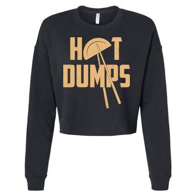 Funny Hot Dumps Dumplings Cropped Pullover Crew