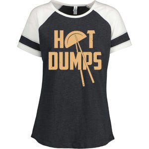 Funny Hot Dumps Dumplings Enza Ladies Jersey Colorblock Tee