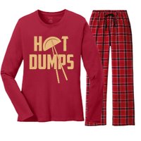 Funny Hot Dumps Dumplings Women's Long Sleeve Flannel Pajama Set 